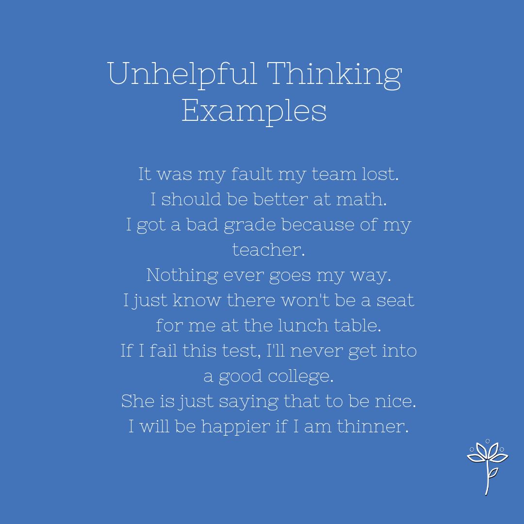 Unhelpful Thinking & Mental Health Resources