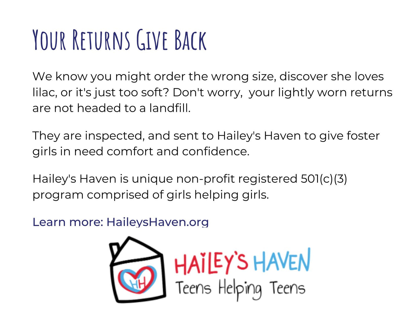 Your Returns Give Back