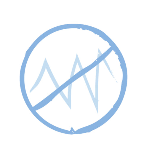 Blue and white illustration of showing a circle highlighting how our range of colorful and reversible girls first bras, training bras and teen bras are itch-free and tagless.