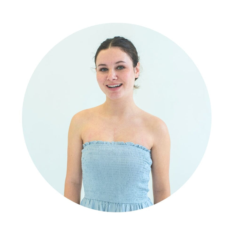 Bandeau Strapless Bras_Bralettes For Girls Tweens and Teens Front in bandeau with dress