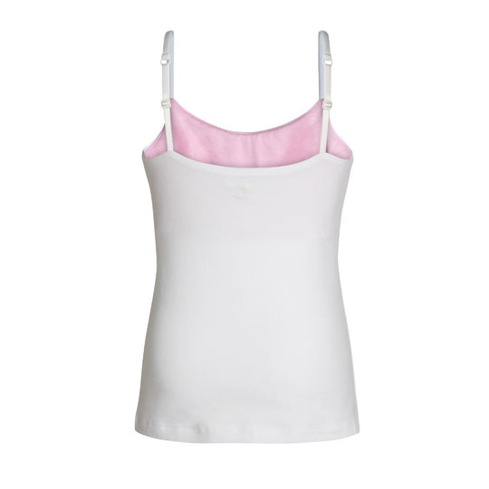 White-Pink#Girls shelf bra camisole