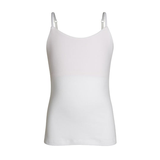White-Pink#Girls shelf bra camisole