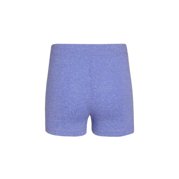 Girl wearing Bleumer tumble shorts