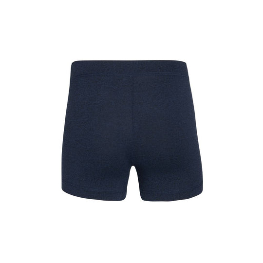 Navy#Girl wearing Bleumer tumble shorts