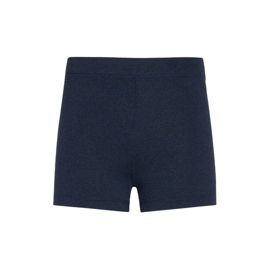 Navy#Girl wearing Bleumer tumble shorts
