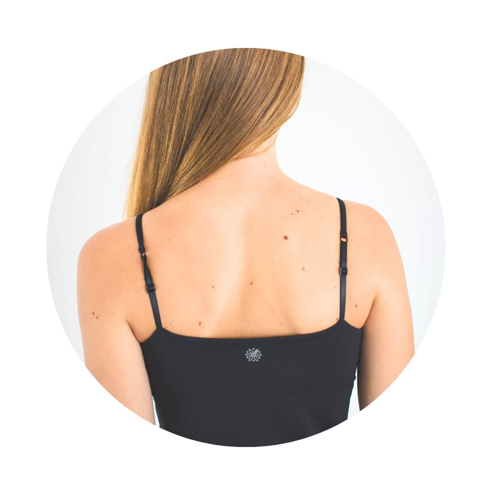 Black#Girls shelf bra camisole in black