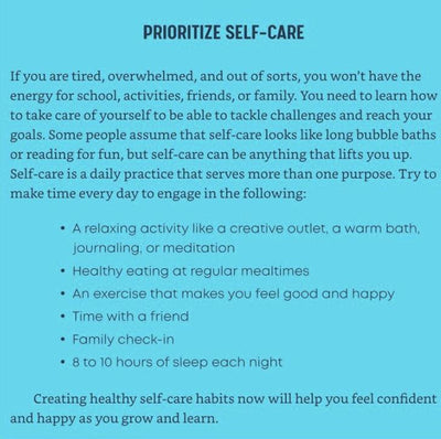 Prioritizing Self-Care from Katie Hurley's New Book: A Year of Positive Thinking for Teens
