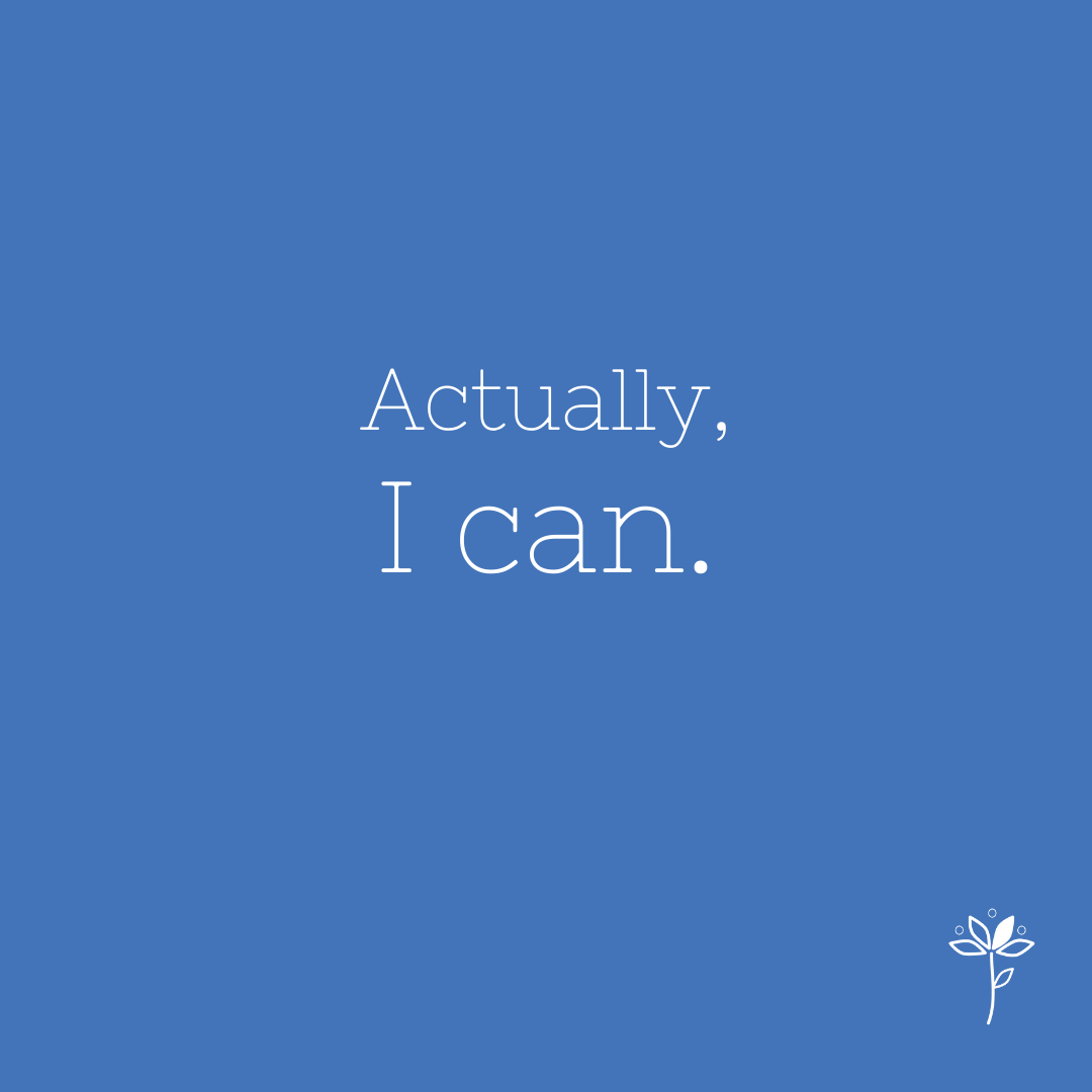 Actually, I CAN