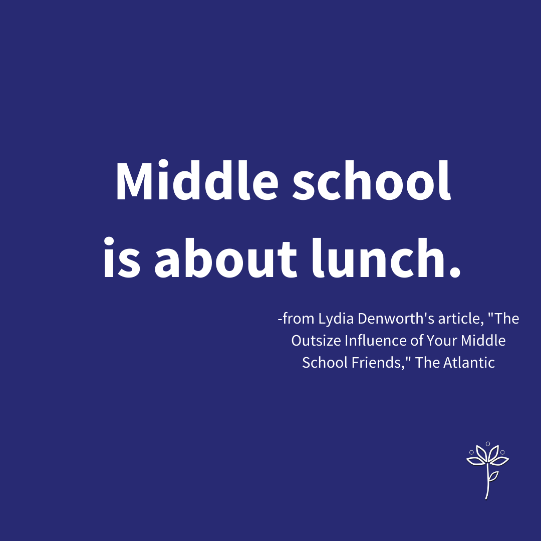 Middle School is About Lunch