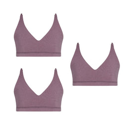 Ribbed stretch-cotton soft-cup triangle bra