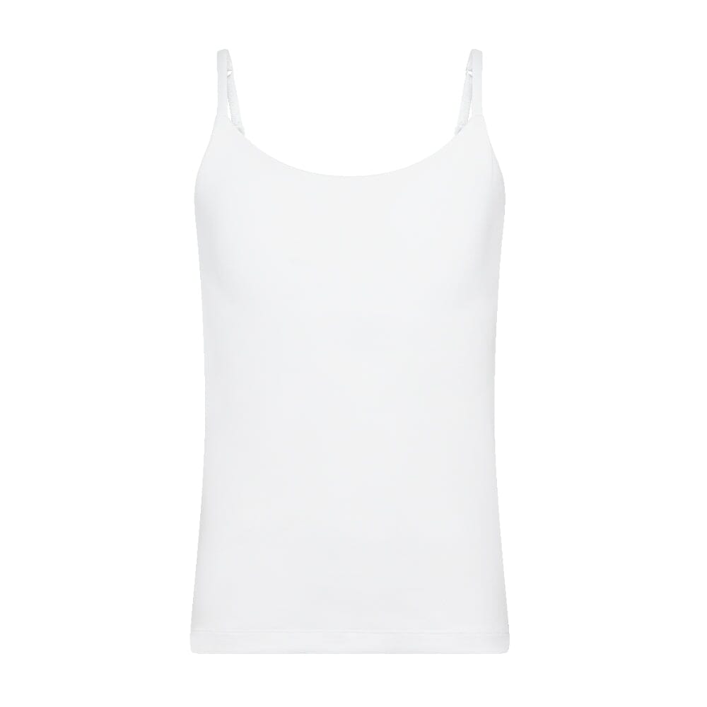 White-Pink#Girls shelf bra camisole