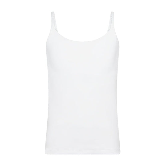 White-Pink#Girls shelf bra camisole