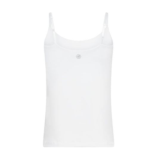 White-Pink#Girls shelf bra camisole back