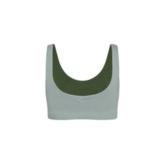 Mist-Moss#A green Aster Organic Tank Bra from Bleuet, back view