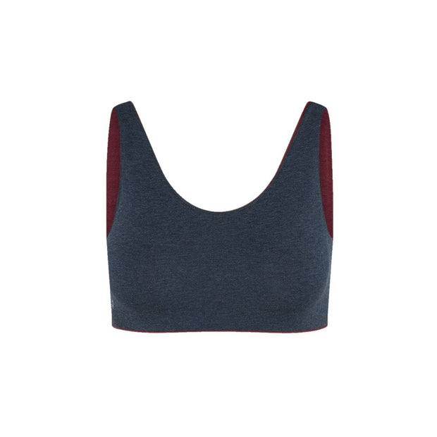 Maroon-Lake#A maroon Aster Organic Tank Girls Bra from Bleuet 