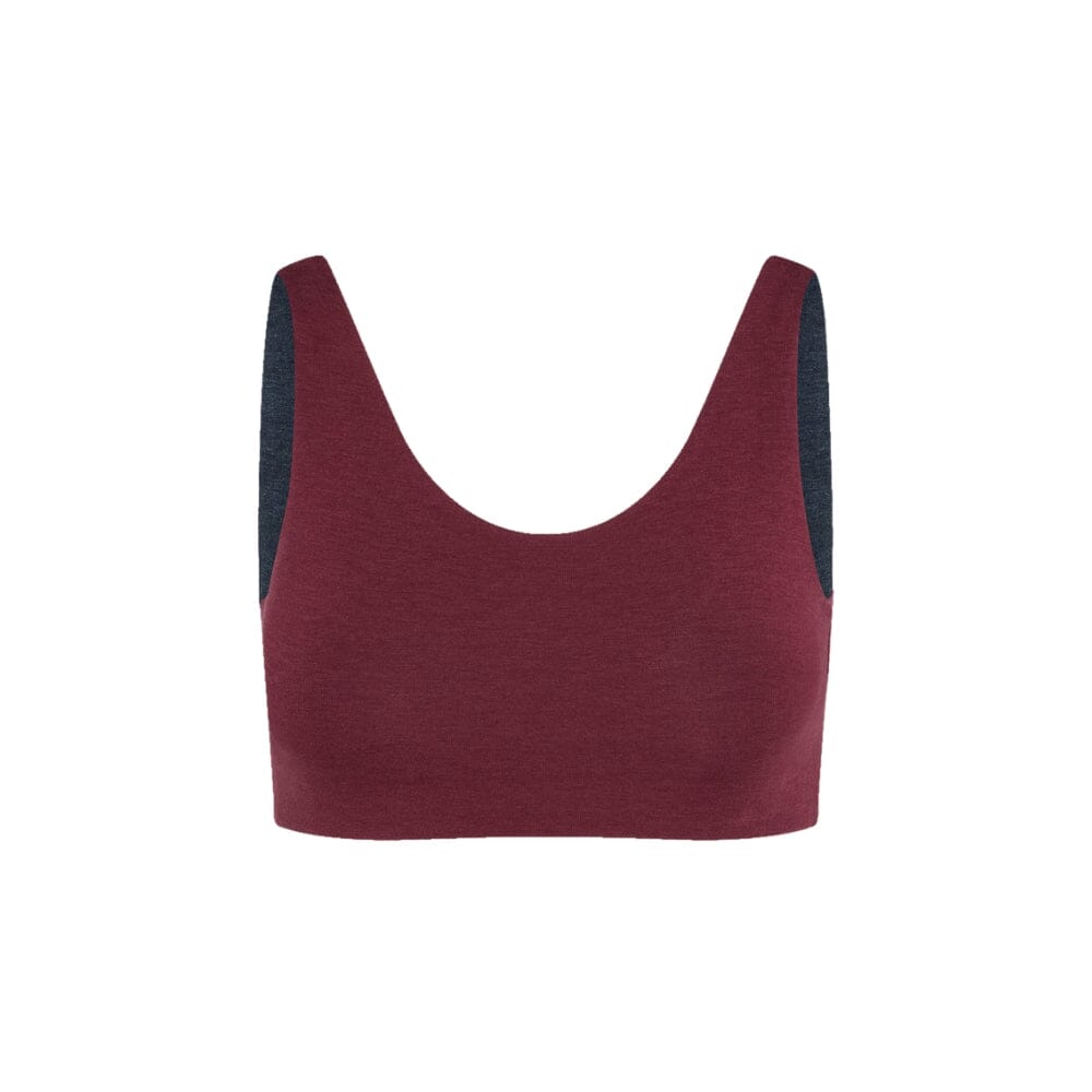 Maroon-Lake#A maroon Aster Organic Tank Girls Bra from Bleuet 