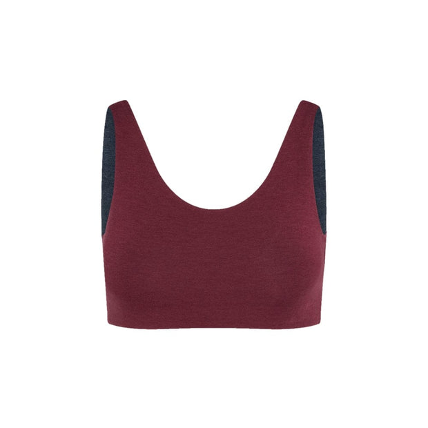 Maroon-Lake#A maroon Aster Organic Tank Girls Bra from Bleuet 