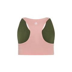 Rose-Moss#Back view of a rose racerback bra sports bra