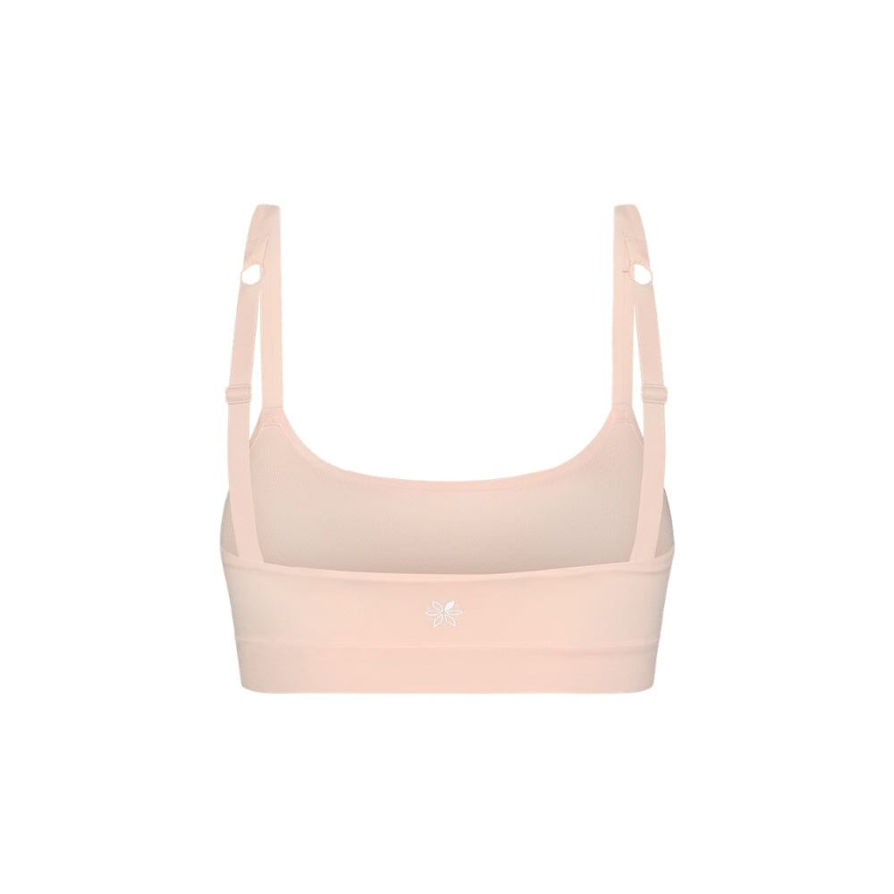 Ballet Pink#Light Ping girls sport bra on a white background from back