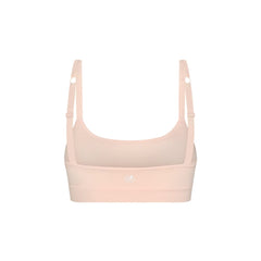 Ballet Pink#Light Ping girls sport bra on a white background from back