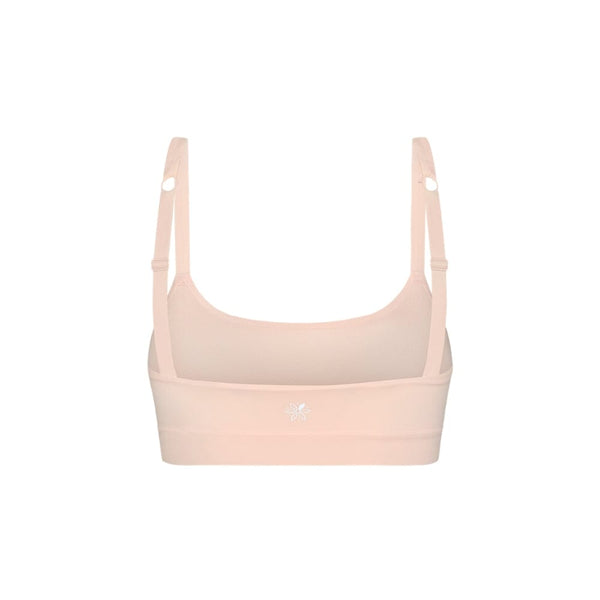 Light Ping girls sport bra on a white background from back