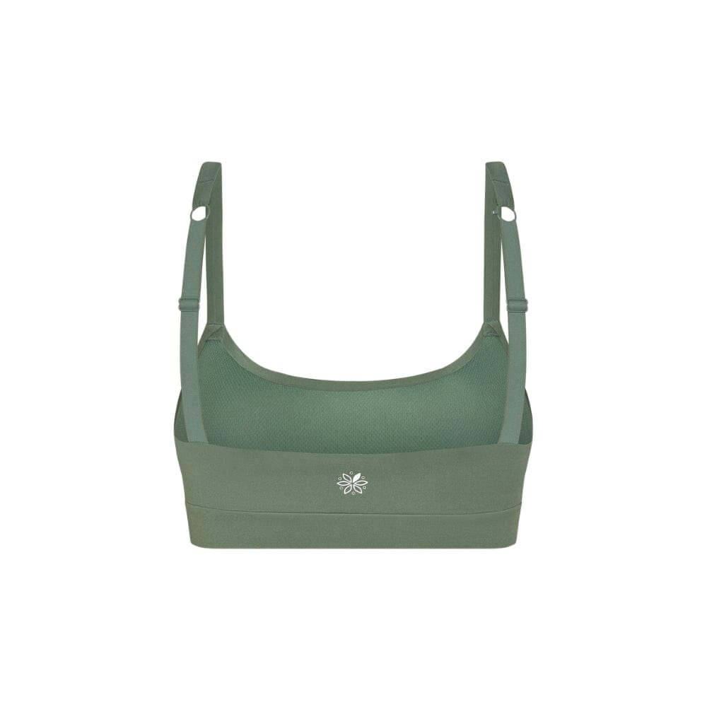 Sage#best teen sports bra in sage green from back