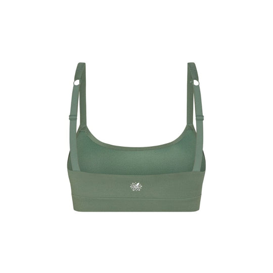 Sage#best teen sports bra in sage green from back