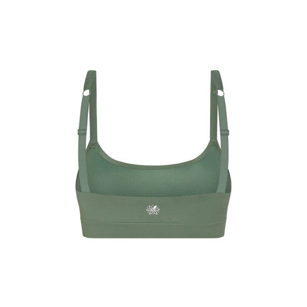 Sage#best teen sports bra in sage green from back