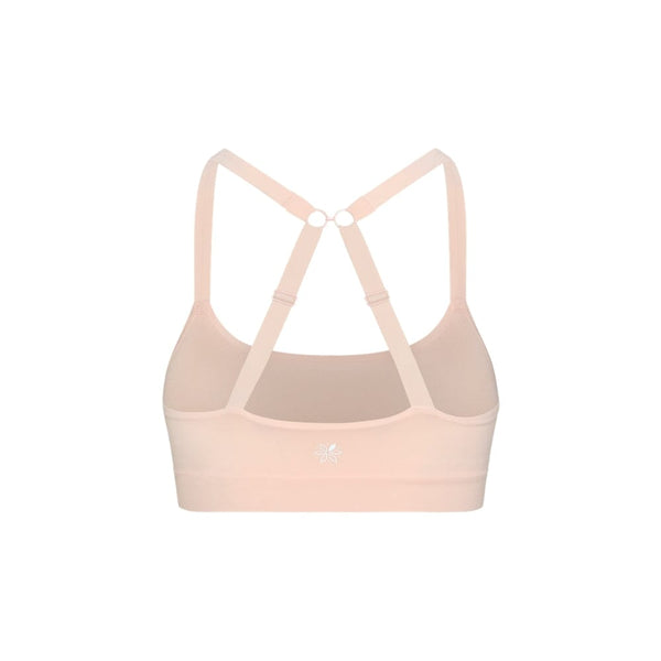  Best Girls Sports bra with x-back in light pink from back