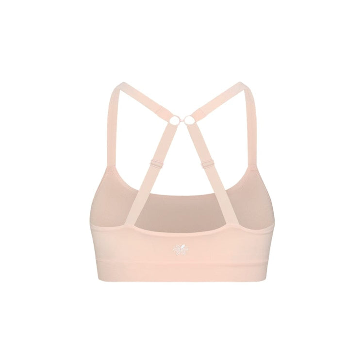  Best Girls Sports bra with x-back in light pink from back