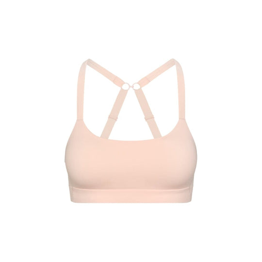 Ballet Pink# Best Girls Sports bra with x-back in light pink from front