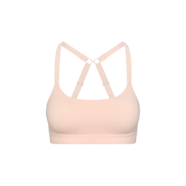 Ballet Pink# Best Girls Sports bra with x-back in light pink from front