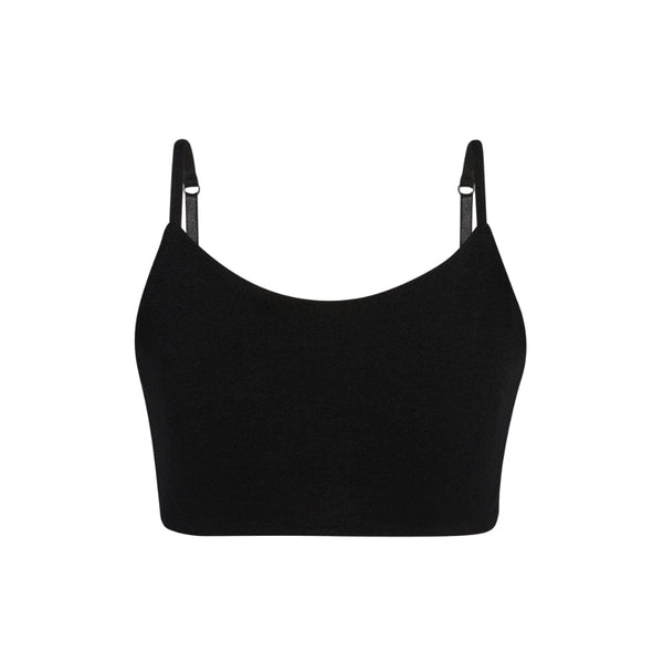 Organic Teen Bleum Bra and Training Bra in Black from back