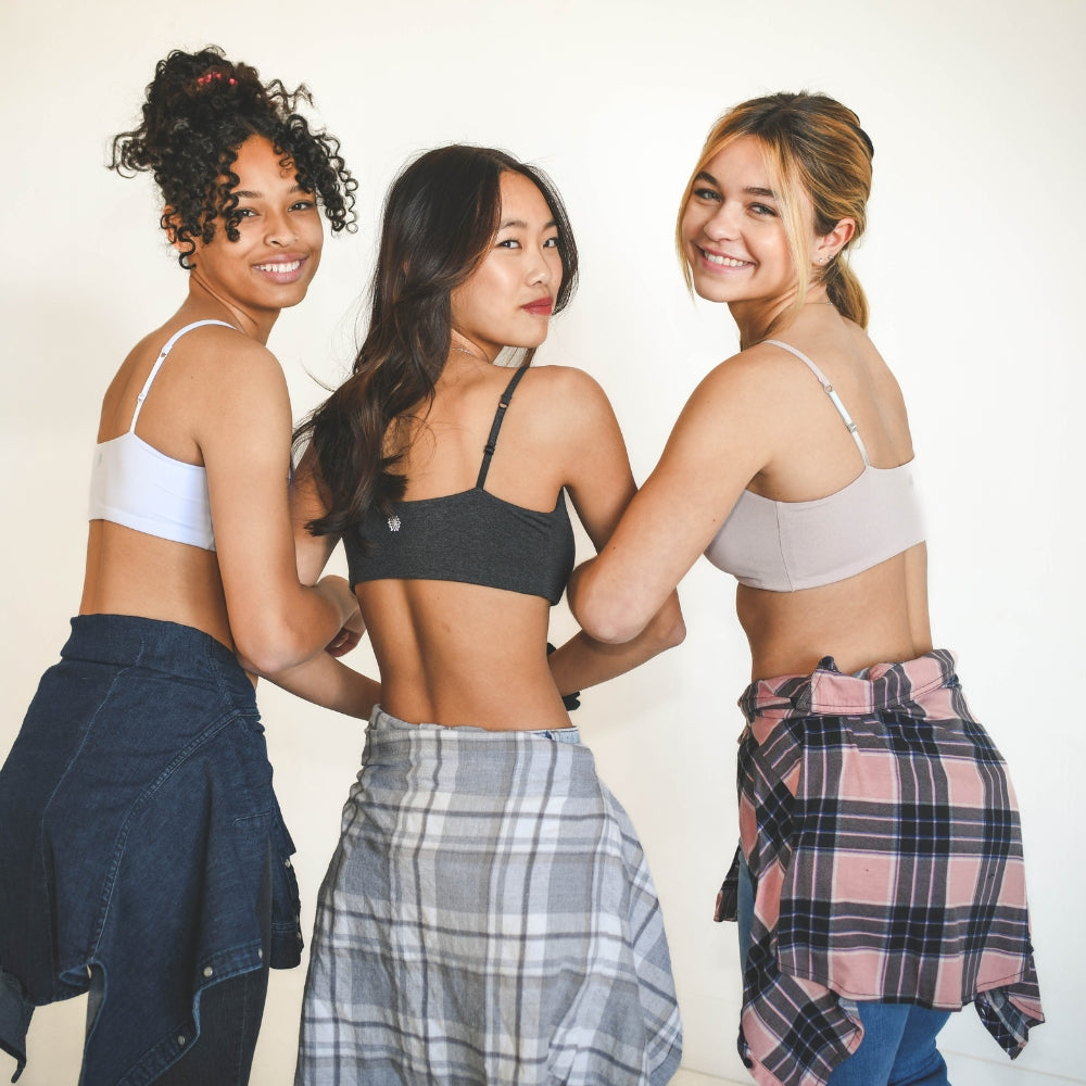 Aster Organic Girls Bras  Ultra-Soft & Reversible Support & Coverage –  Bleuet