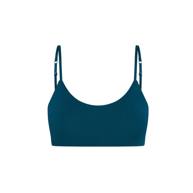 Teal#best organic girls bra in teal from front