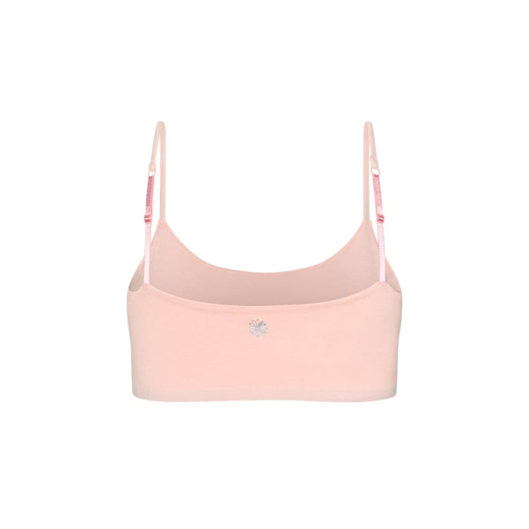 best organic cotton girls bra in light pink back