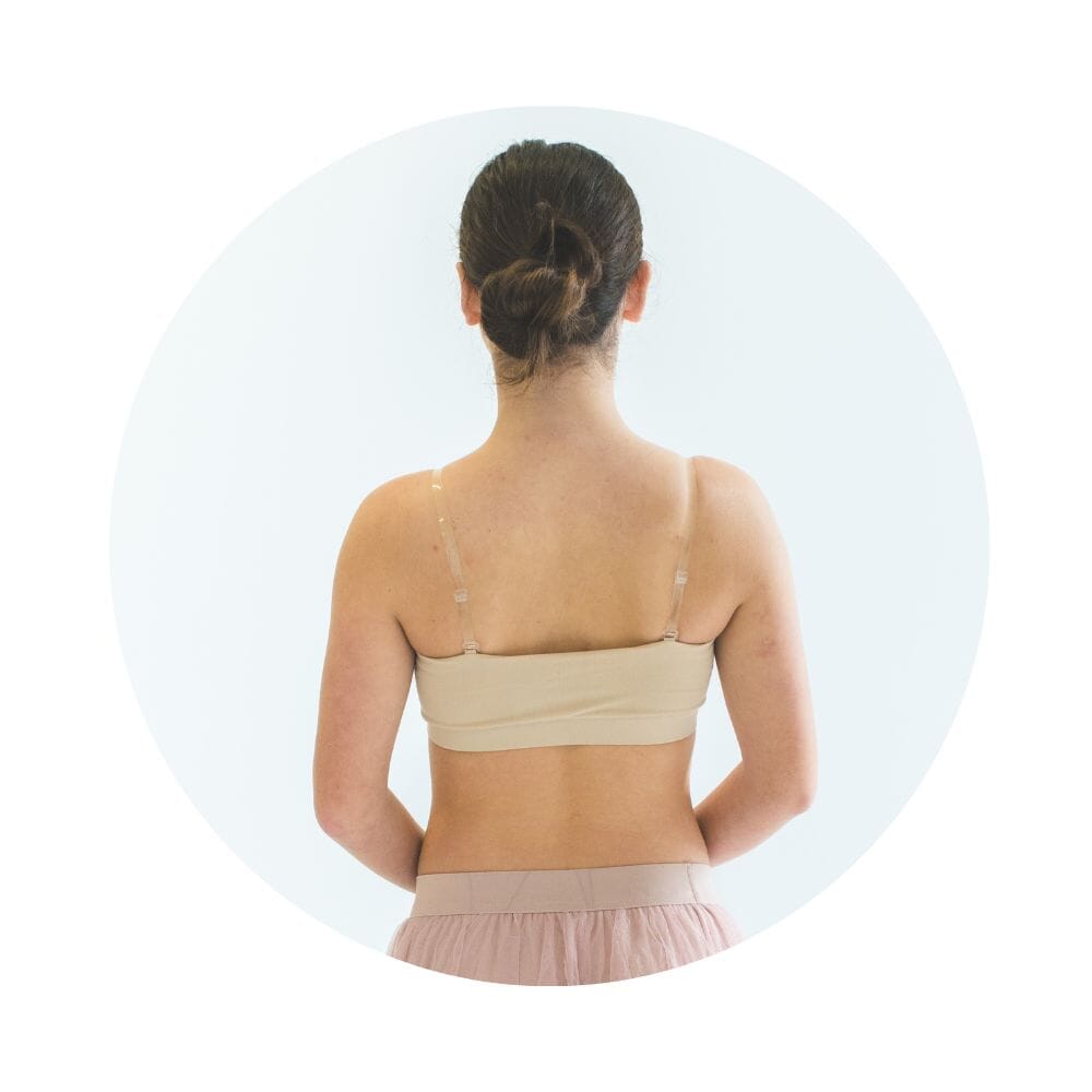 Clear#Chloe Strapless Bra Clear Straps from back