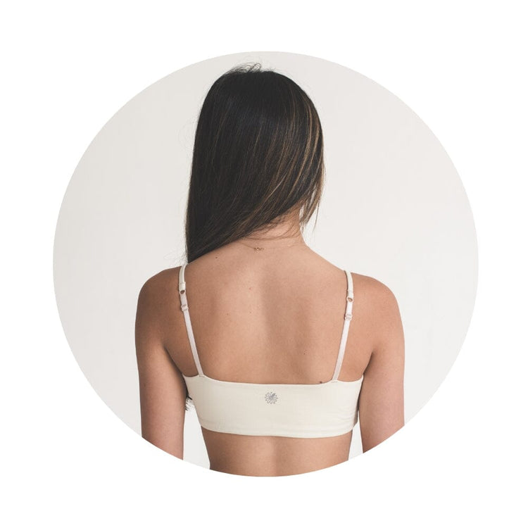 Girl in Ivory Girls Organic Teen Bleum Bra and Training Bra