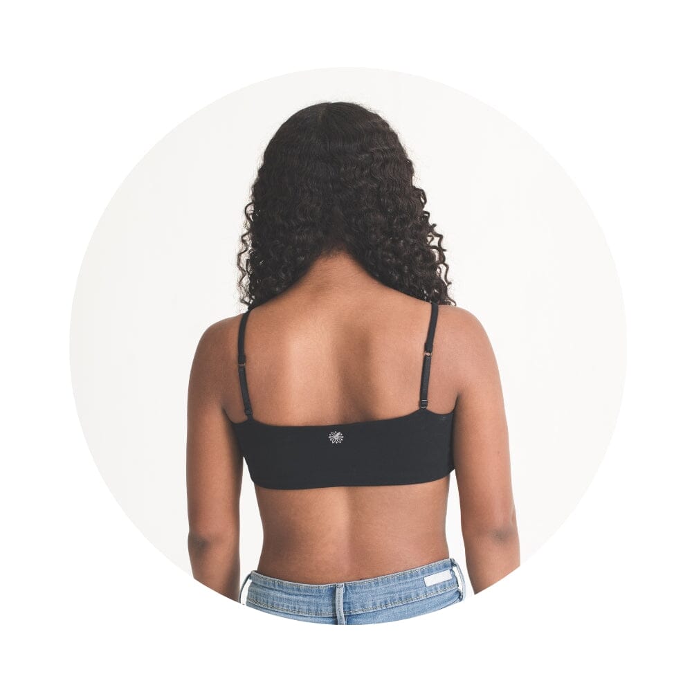 Black#Girl in Ivory Girls Organic Teen Bleum Bra and Training Bra