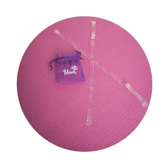 Clear#Chloe Strapless Bra Clear Straps in mesh bag on pink background