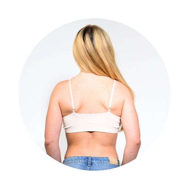 Sand-Vanilla#Girls in Best Teen bra in Modal in Vanilla from Back