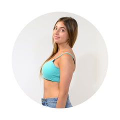Mint-Navy#Bras & Bralettes For Girls, Tweens and Teens in mint green from side