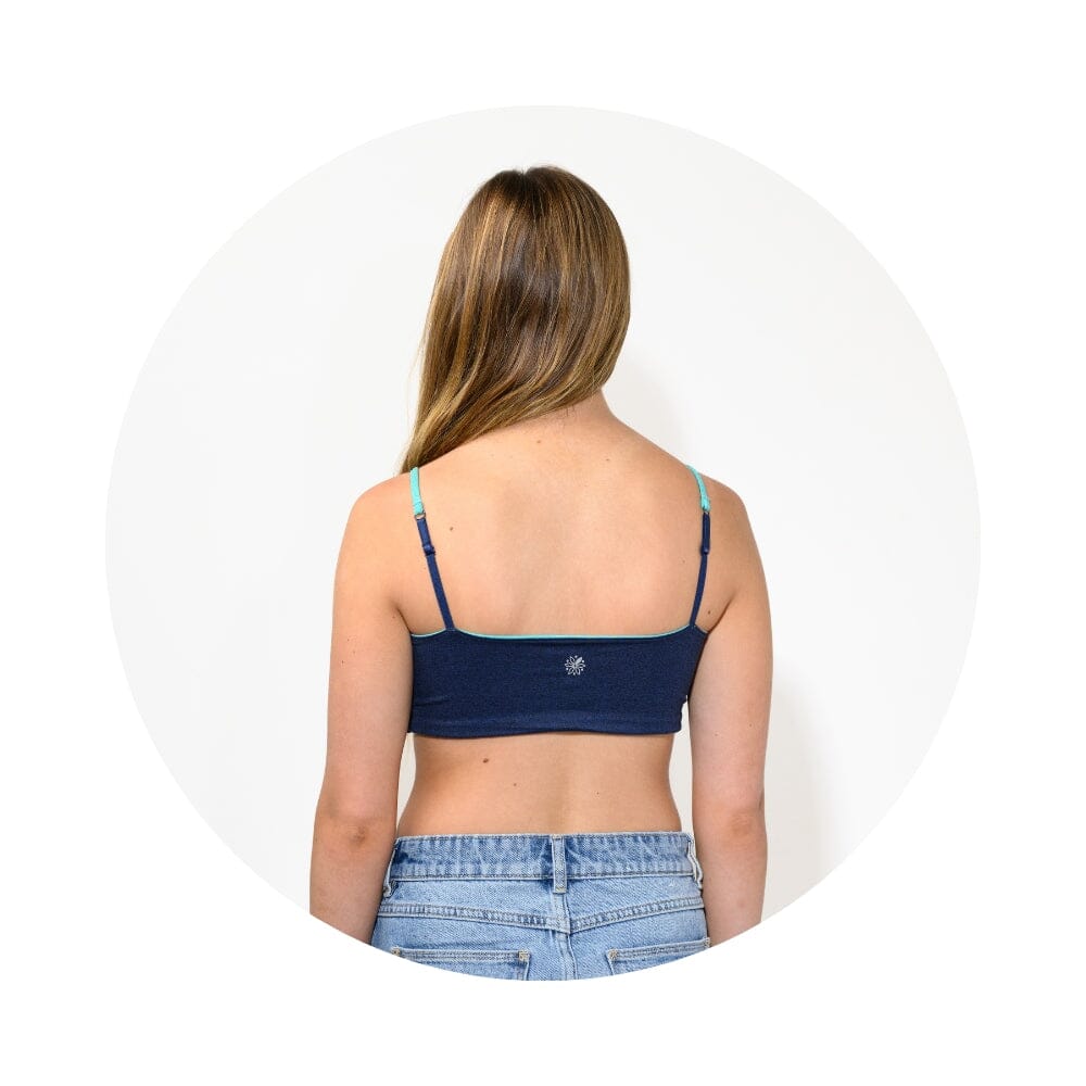 Mint-Navy#Bras & Bralettes For Girls, Tweens and Teens from back