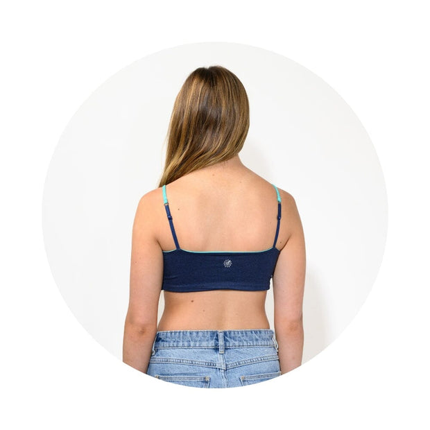 Mint-Navy#Bras & Bralettes For Girls, Tweens and Teens from back
