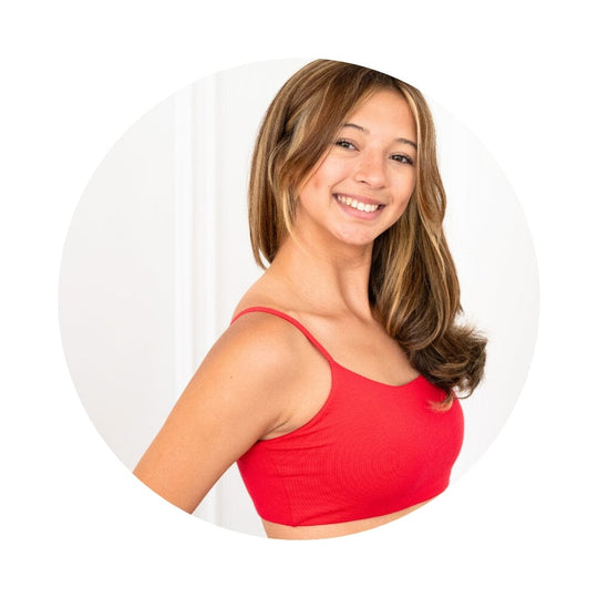 Red#Girl in Red Girls Organic Teen Bleum Bra and Training Bra