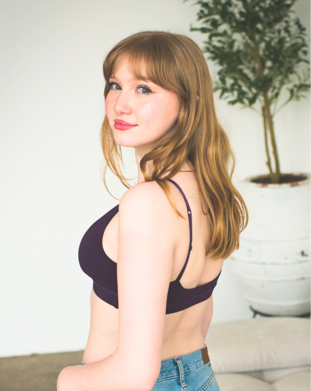 Girl wearing best padded teen bra