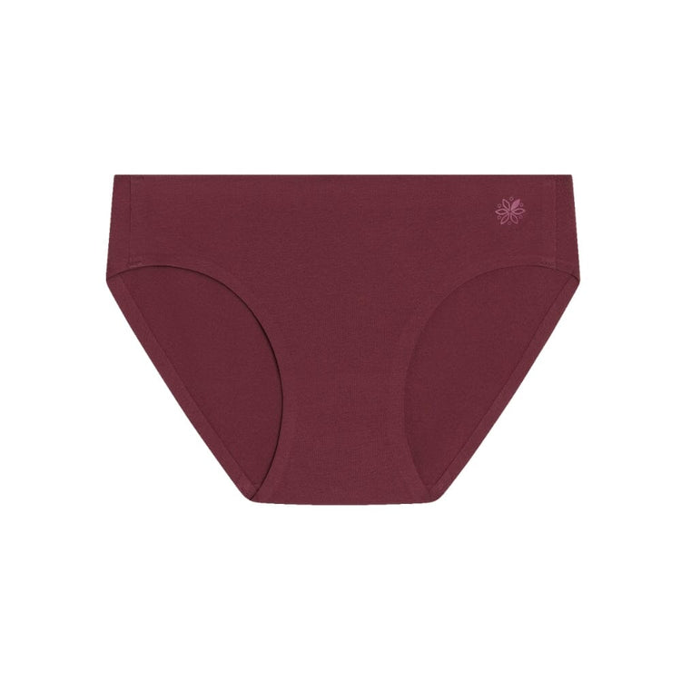 Best teen organic cotton hipster briefs in marron from front