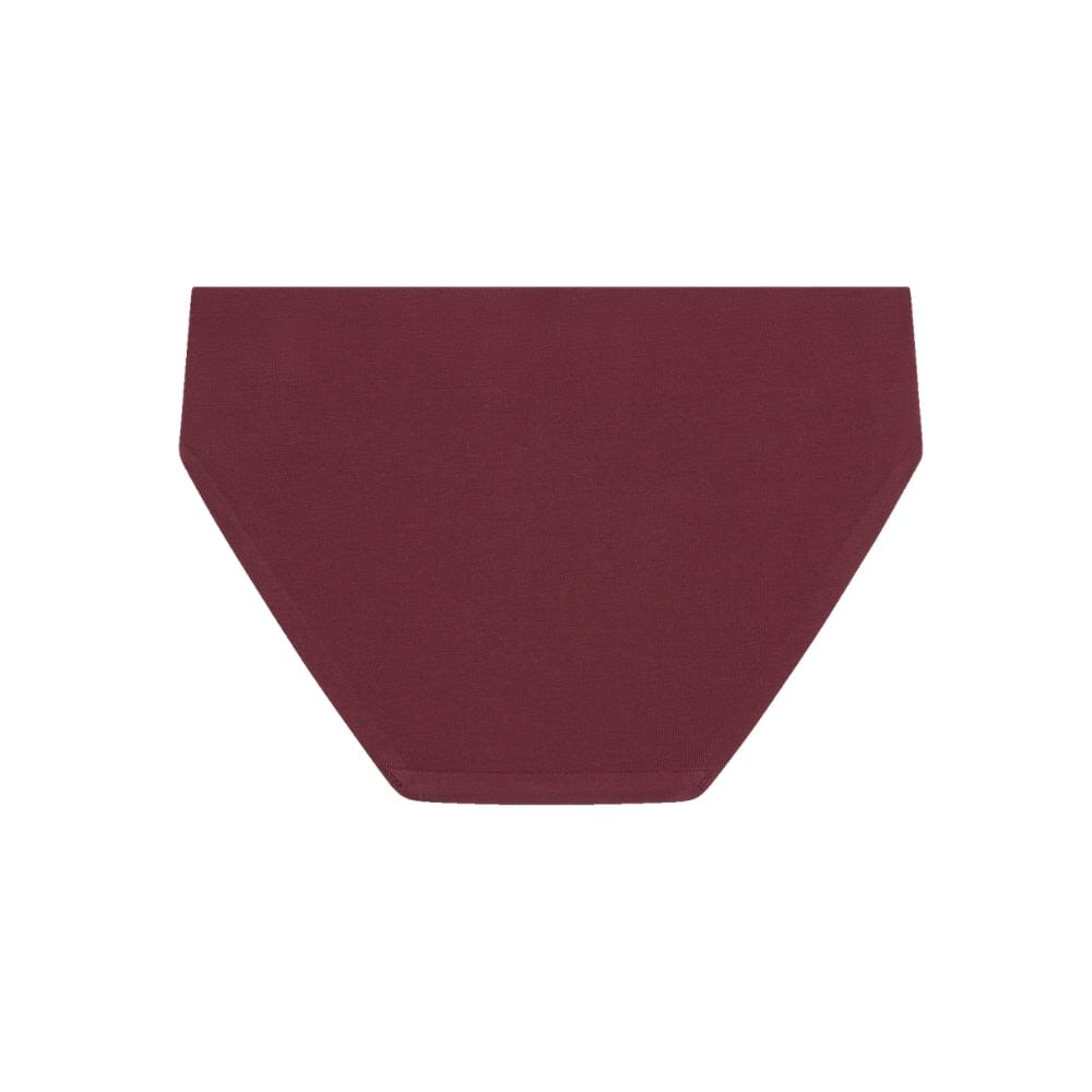 Maroon#Best teen organic cotton hipster briefs in maroon from front