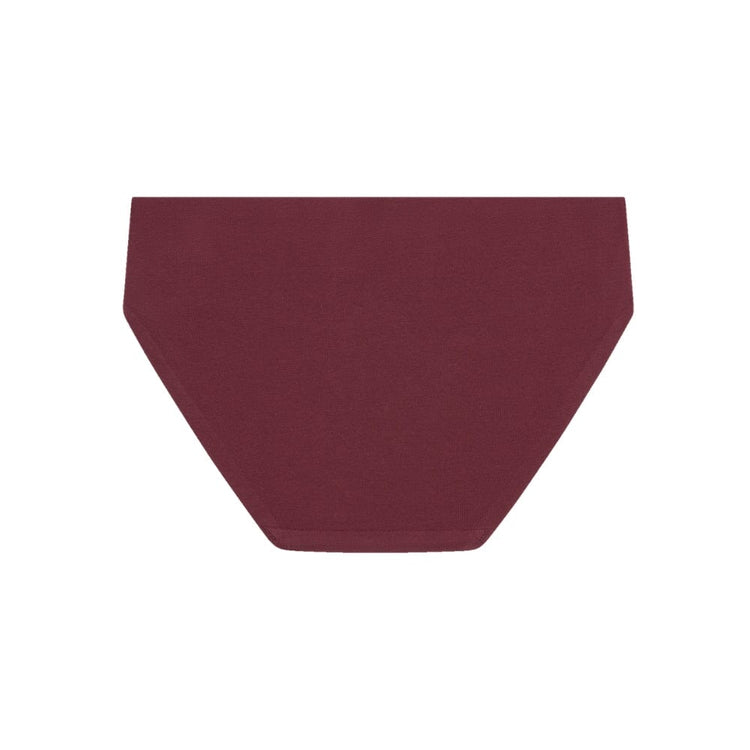 Best teen organic cotton hipster briefs in maroon from front