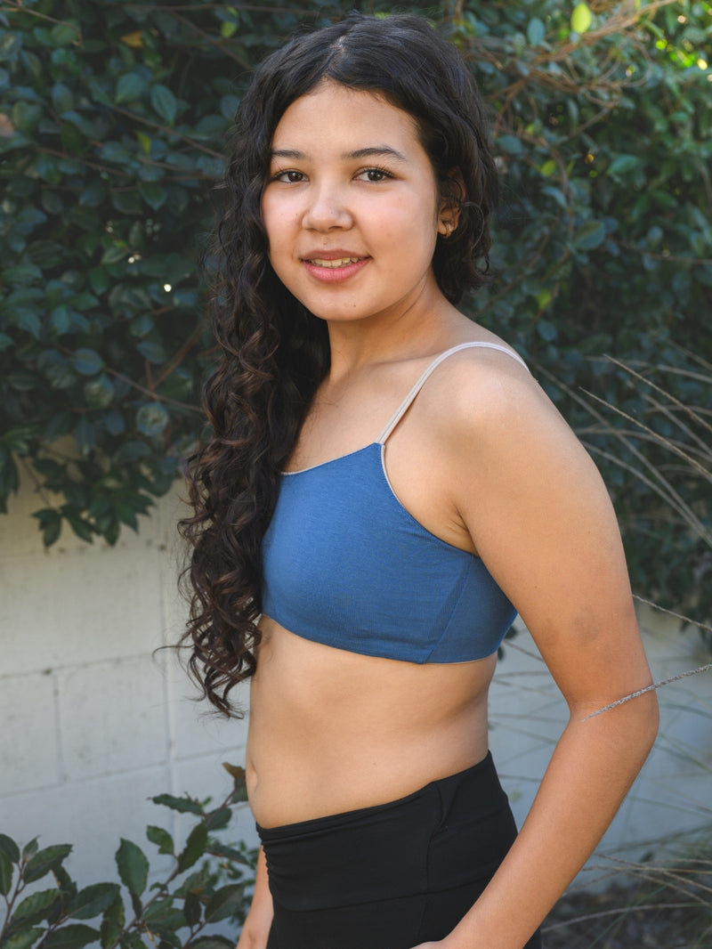 Girl wearing the best tween training bra